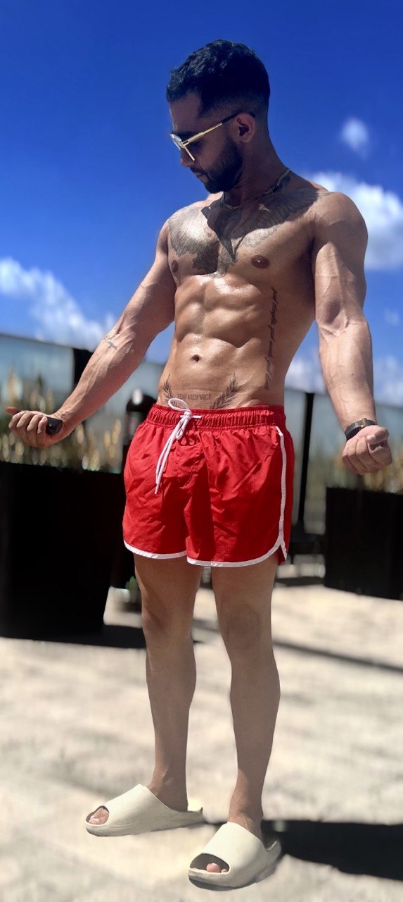 FARZY on a rooftop in the sun between shows